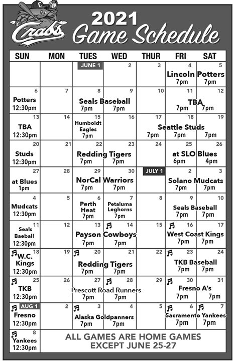 humboldt crabs baseball schedule.